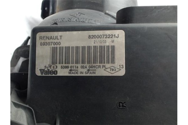 Recambio de faro delantero dcho para renault megane ii berlina 5p referencia OEM IAM 89307000 8200073221J 