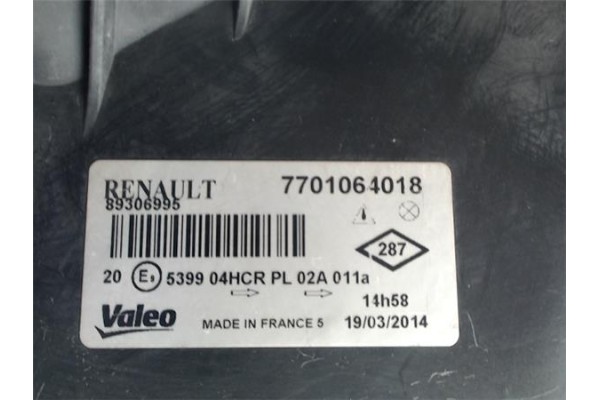 Recambio de faro delantero dcho para renault megane ii berlina 3p referencia OEM IAM 7701064018 89306995 7701054656 , RENAULT | 