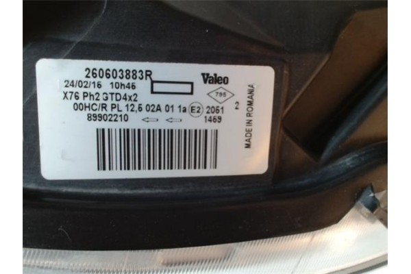 Recambio de faro delantero izquierdo para renault kangoo express (fc0/1_) 1.5 dci (fc1e) referencia OEM IAM 26063883R 89902210 