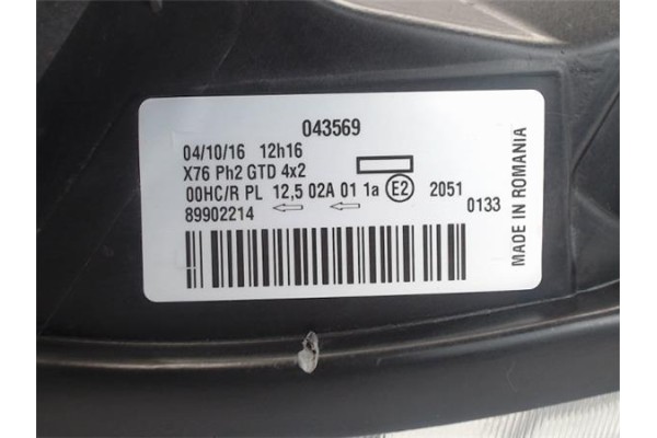 Recambio de faro delantero izquierdo para renault kangoo i (f/kc0) 1.2 (kc0a, kc0k, kc0f, kc01) referencia OEM IAM 260602509R 89