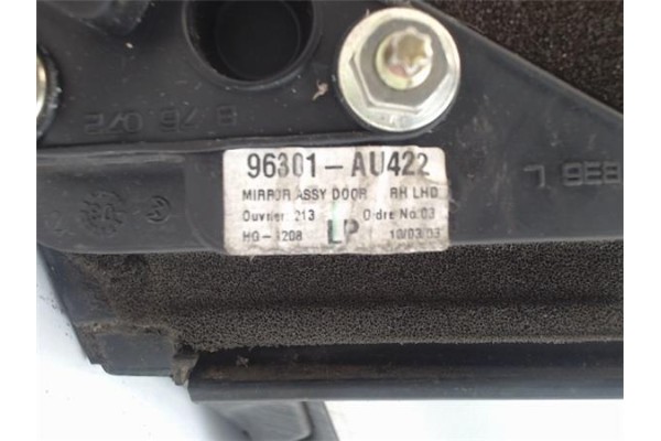 Recambio de retrovisor electrico derecho para nissan primera hatchback (p12) 1.6 referencia OEM IAM 96301AU480 96301AU481 