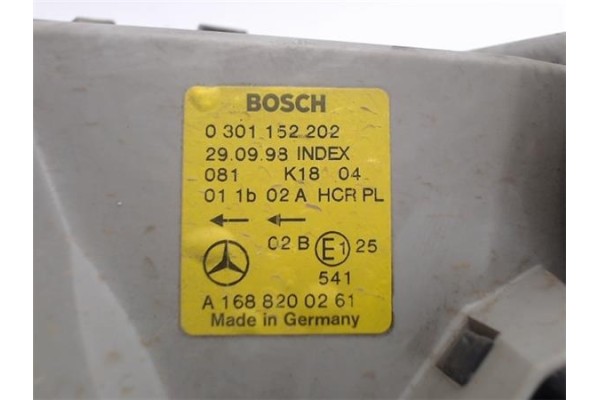 Recambio de faro delantero dcho para mercedes-benz clase a (bm 168) referencia OEM IAM 1688201061  