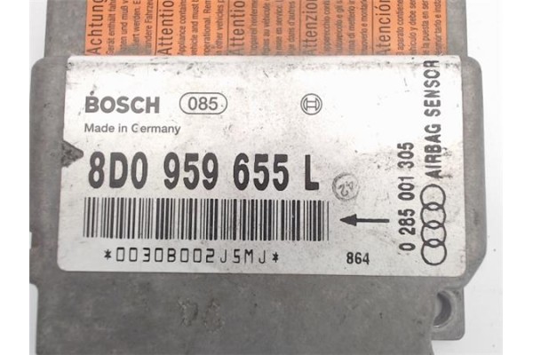 Recambio de centralita airbag para audi a4 berlina (b5) 2.4 quattro referencia OEM IAM 8D0959655L 0285001305 