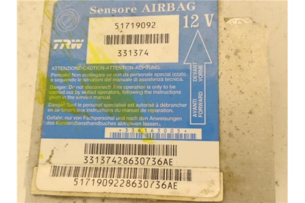 Recambio de centralita airbag para fiat ii punto (188) berlina 1.2 16v 80 (188.233, .235, .253, .255, .333, .353, .639, .63 refe