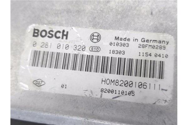 Recambio de centralita para renault master (xdo) 2.2d dci 99cv referencia OEM IAM 8200106111 0281010320 