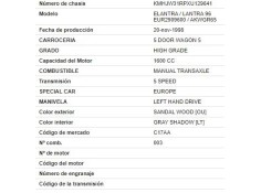 hyundai lantra familiar (rd) del año 1999