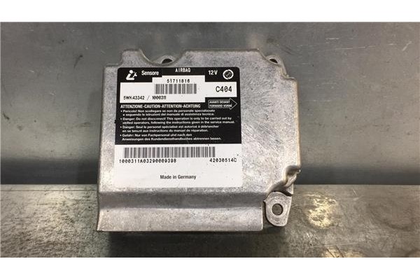 Recambio de centralita airbag para fiat stilo (192) 1.9 jtd (192_xe1a) referencia OEM IAM 100311A03290009398 5WK43342 
