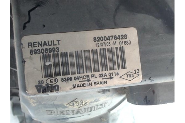 Recambio de faro delantero izquierdo para renault megane ii berlina 5p referencia OEM IAM 8200476428 89306993 