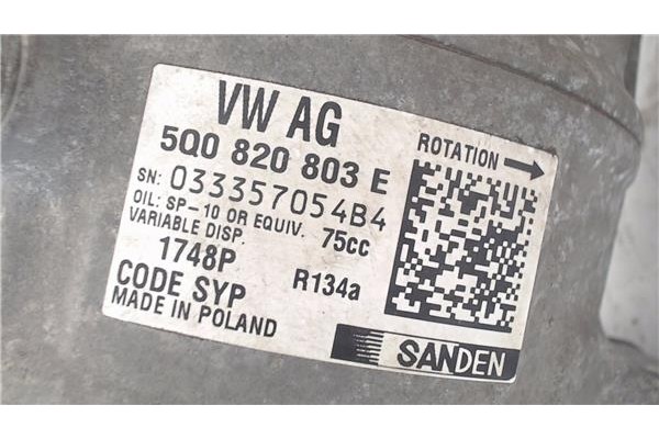 Recambio de compresor aire acond. para volkswagen polo v (6r1) 1.0 referencia OEM IAM 5Q0820803E  