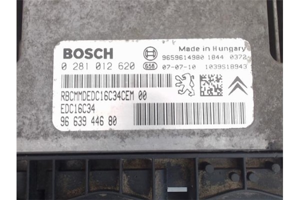 Recambio de centralita para citroen berlingo 1.6 hdi 75 600 first furgón referencia OEM IAM 281012620 9659614980 