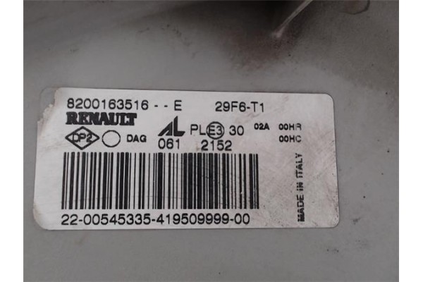 Recambio de faro delantero izquierdo para renault master furgón 2.5 caja cerrada, techo ´´maxi´´ l2h3 rs 3578 referencia OEM IAM