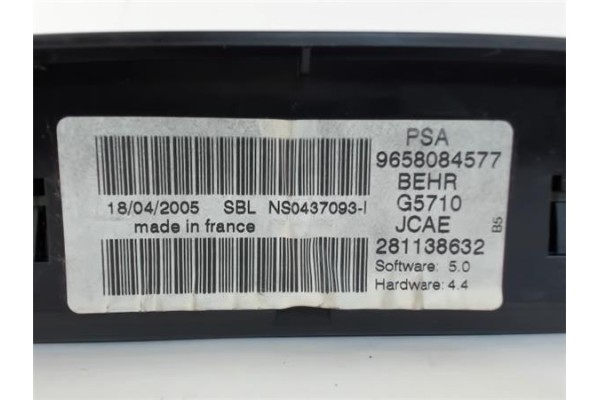 Recambio de mandos climatizador para citroen c4 coupe (2004) 1.6 hdi referencia OEM IAM 9658084577  