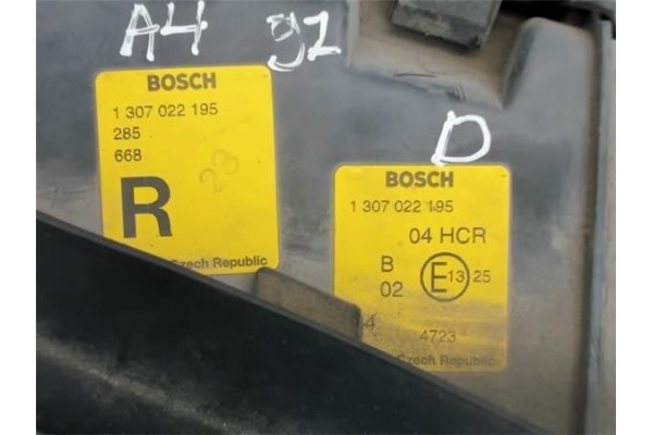 Recambio de faro delantero dcho para audi a4 avant (b5) referencia OEM IAM 1307022195  