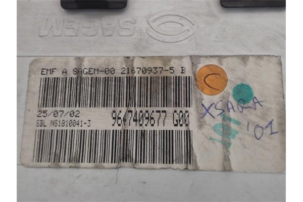 Recambio de reloj horario para citroen xsara berlina referencia OEM IAM 9647409677 21670937B 