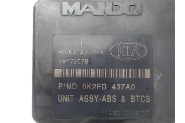 Recambio de nucleo abs para kia carens (rs) 2.0 crdi referencia OEM IAM 362CAC1D10 5WY7207B 