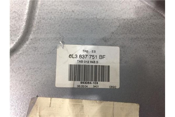 Recambio de mecanismo elevalunas delantero izquierdo para seat ibiza (6l1) 1.4 tdi referencia OEM IAM 6L3837751BF  