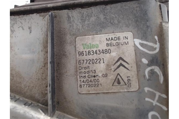 Recambio de faro antiniebla derecho para citroen saxo referencia OEM IAM 9618343480  