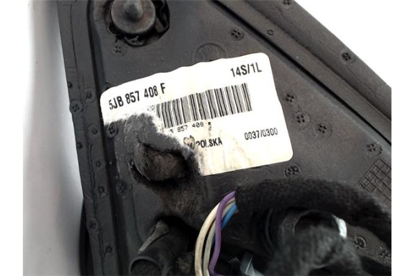 Recambio de retrovisor electrico derecho para skoda rapid (nh) referencia OEM IAM 5JB857408F 0037/0300 