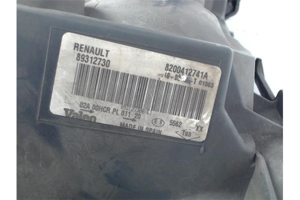 Recambio de faro delantero izquierdo para renault megane ii berlina 5p referencia OEM IAM 8200412741A 89312730 