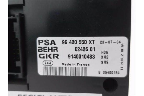 Recambio de mandos calefaccion / a.a. para peugeot 206 2.0 hdi 90 referencia OEM IAM 96430550xt 9140010483 