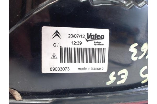 Recambio de piloto trasero izquierdo para citroen c5 berlina 2.0 hdi exclusive referencia OEM IAM 89033073  