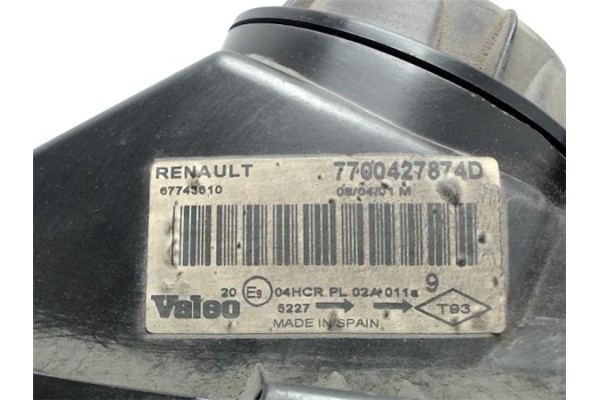 Recambio de faro delantero izquierdo para renault megane i fase 2 berlina (ba0) referencia OEM IAM 7700427874D 67743610 