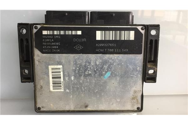 Recambio de centralita para renault kangoo i (f/kc0) d 65 1.9 (kc0e, kc02, kc0j, kc0n) referencia OEM IAM 8200327651 7700111549 