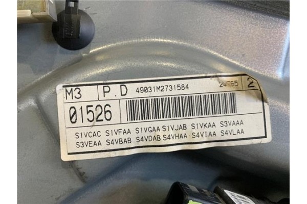 Recambio de mecanismo elevalunas trasero derecho para seat toledo (1m2) 1.9 tdi referencia OEM IAM 1J4959812C  