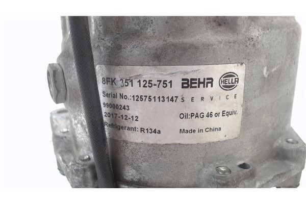 Recambio de compresor aire acond. para audi a3 (8l) 1.9 tdi ambiente referencia OEM IAM 8FK351125751  