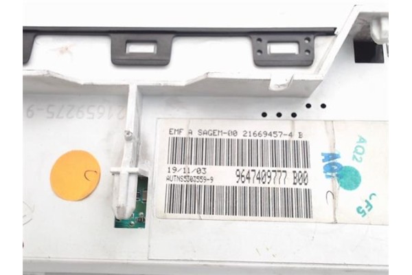 Recambio de reloj horario para peugeot 206 1.4 hdi eco 70 referencia OEM IAM 9647409777  