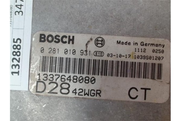 Recambio de centralita para peugeot boxer furgón (230l) 2.8 hdi referencia OEM IAM 1337648080 281010931 