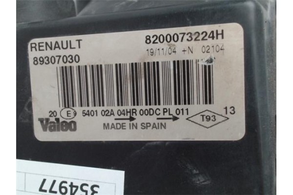 Recambio de faro delantero izquierdo para renault megane ii ranchera familiar (km0/1_) 1.9 dci referencia OEM IAM 8200073224H  