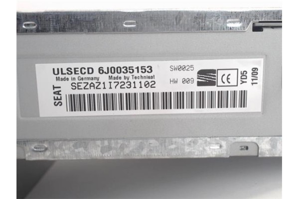 Recambio de radio / cd para seat ibiza berlina (6j5) 1.9 tdi referencia OEM IAM 6j0035153  