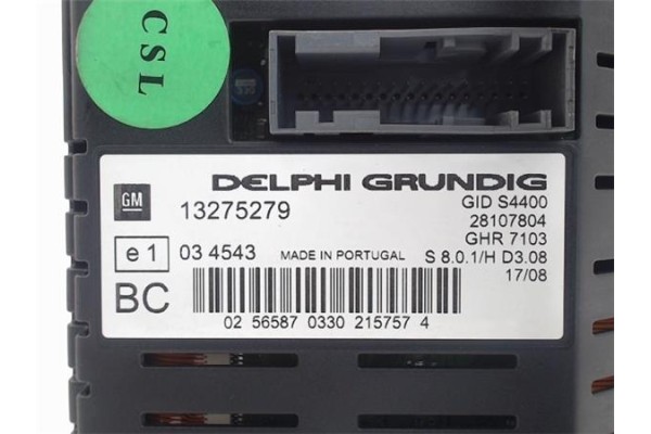 Recambio de reloj horario para opel corsa d 1.4 referencia OEM IAM 13275279 034543 