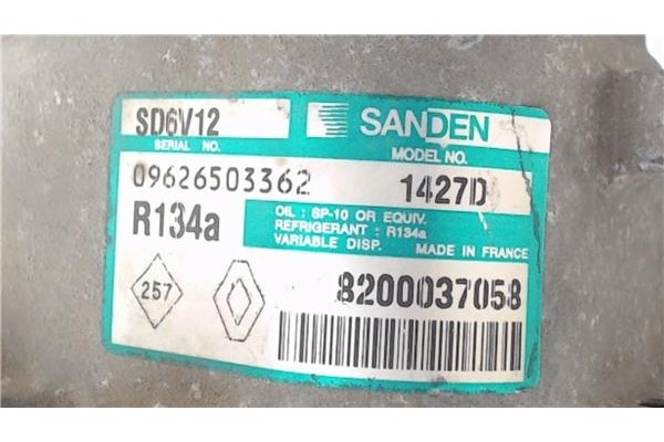 Recambio de compresor aire acond. para renault clio ii fase ii (b/cb0) 1.2 base authentique referencia OEM IAM 8200953358  