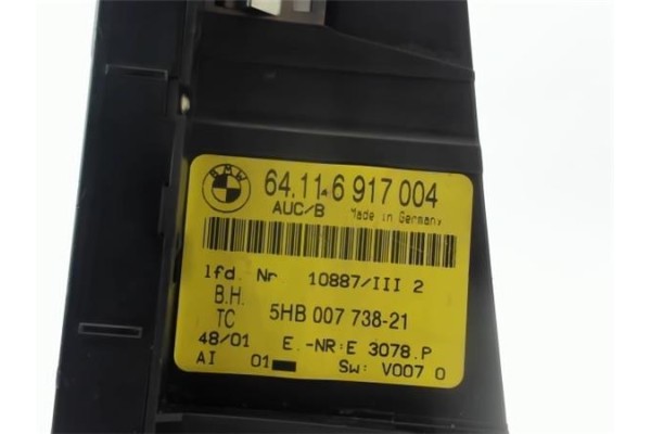 Recambio de mandos climatizador para bmw serie 3 berlina (e46) 2.0 320i referencia OEM IAM 64116917004  