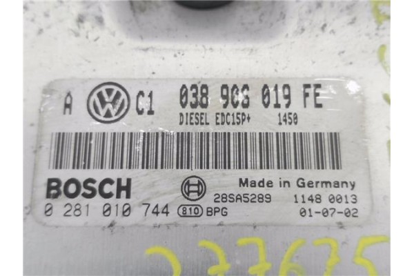 Recambio de centralita para volkswagen golf iv berlina (1j1) 1.9 tdi referencia OEM IAM 038906019FE 0281010744 