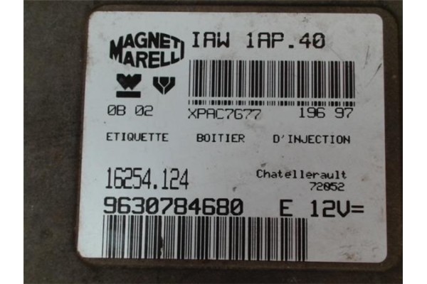 Recambio de centralita para peugeot 106 (s2) 1.4 i referencia OEM IAM 9630784680 16254124 