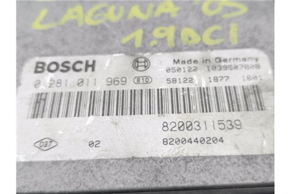 Recambio de centralita para renault laguna ii (xgo) 1.9d dci (92) referencia OEM IAM 8200311539 0281011969 