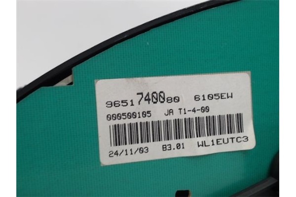 Recambio de cuadro completo para peugeot 206 1.4 hdi eco 70 referencia OEM IAM 9651740080 000500105 RL1VX393 