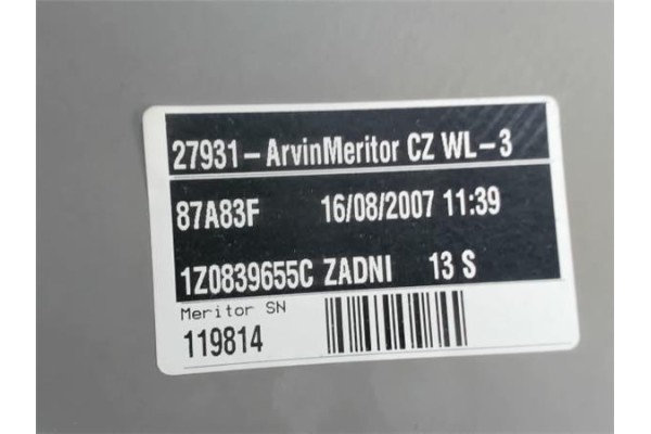 Recambio de elevalunas electrico trasero izquierdo para skoda octavia ii (1z) sin definir referencia OEM IAM 1Z0839655C  