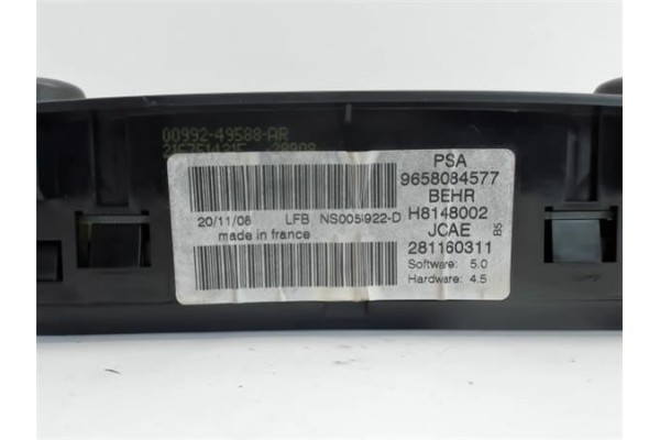 Recambio de mandos climatizador para citroen c4 berlina 1.6 hdi referencia OEM IAM 9658084577 281160311 
