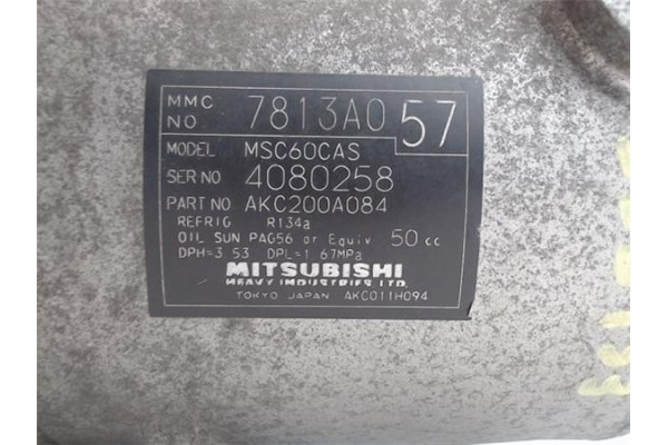 Recambio de compresor aire acond. para mitsubishi colt cz3 berl. 5 (z30a) 1.1 inform (d) referencia OEM IAM 7813A057  