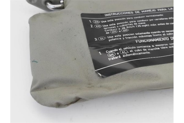 Recambio de parasol izquierdo para nissan patrol (k/w260) 2.8 td referencia OEM IAM XX  