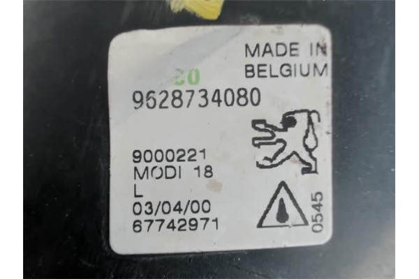 Recambio de faro antiniebla izquierdo para peugeot 206 referencia OEM IAM 9628734080 9000221 