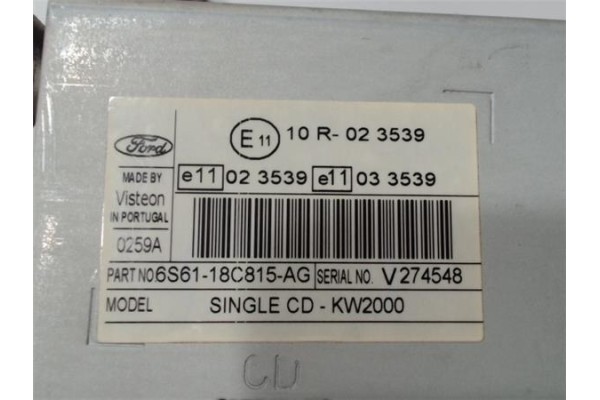 Recambio de radio / cd para ford focus ii (da_) 1.6 tdci referencia OEM IAM 6S6118C815AG  