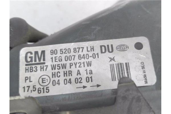 Recambio de faro delantero izquierdo para opel astra g berlina 1.6 elegance referencia OEM IAM 90520877LH  