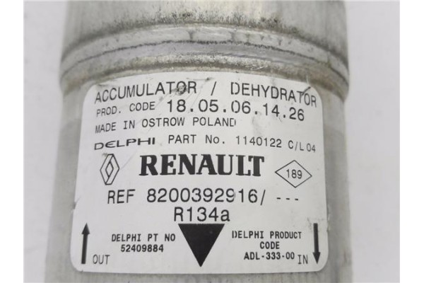 Recambio de evaporador aire acond. para renault laguna ii (bg0) 1.9 dci (bg1a, bg1w) referencia OEM IAM 8200392916  