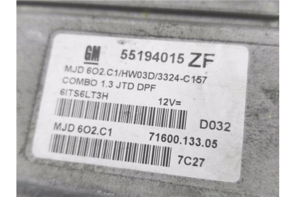 Recambio de centralita para opel combo (corsa c) 1.3 cdti 16v referencia OEM IAM 55194015ZF 7160013305 
