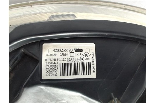 Recambio de faro delantero izquierdo para renault kangoo i (f/kc0) referencia OEM IAM 8200236590 89008441 2601000Q0L , NISSAN | 